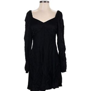 Burning Torch Long Sleeve Mini Dress in Black NWT Size Small